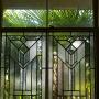 Leadlight in bottom sash to allow privacy & light