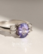 Purple Tanzanite and Diamond Ring in Platinum