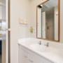 Vanity in bathroom