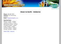 Down To Earth Natural Health Centre's website