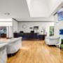 Spacious lobby with sitting area