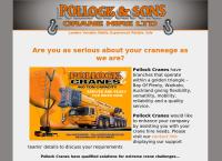 Pollock & Sons Crane Hire ltd's website