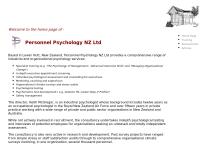 Personnel Psychology NZ Ltd