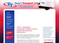 Tonys Transport Ltd's website