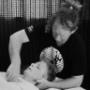 Back of the neck and front shoulder massage