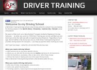 A'ok Driver Training's website