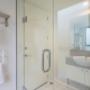 Main bathroom with bath & shower