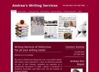 Andrea's Writing Services's website