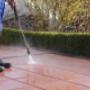 Water blasting house cleaning