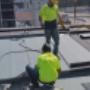 Double layer torch-on been installed to a commerci