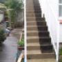 Washing concrete