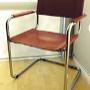 modern leather and chrome chair