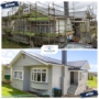 A before and after of a bungalow house in Mt Albert painted by Auckland City Painters