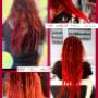 full head with synthetic extensions