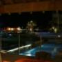 Outdoor pool view at night in Kingsgate Hotel Autolodge Paihia