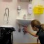 Cleaner on site at medical clinic