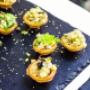 Asparagus goat cheese and artichoke canapes