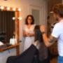 Hair salon haircut