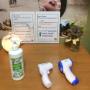 Use Hand Sanitizer & Forehead Thermometer before having a treatment.