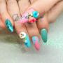 Acrylgel extensions + Extravagant art