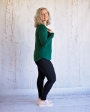 Forest Green Long Sleeved Zipper Top