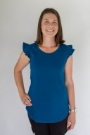 Blue Ruffle Tee