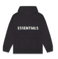 FEAR OF GOD ESSENTIALS PULLOVER KNIT HOODIE BLACK