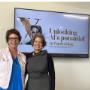 Marketing consultants Lyndal & Rachel presenting AI seminar