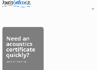 Acoustics Certificates