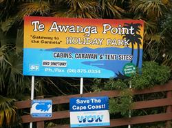 Te Awanga Point holiday park Cape Kidnappers