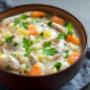 Chicken and Vegetable Soup- A thick and creamy soup packed with chicken pieces and a variety of vegetables. A classic ‘go to’ for warmth and nourishment.