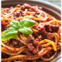 Spaghetti Bolognese- A tasty spaghetti and rich tomato and beef ragout. A real favourite to serve on a busy day.