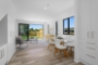 Open dining and living area