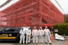 Asbestos removal team