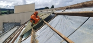 Asbestos roof removal