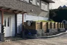 Completed engineered retaining wall